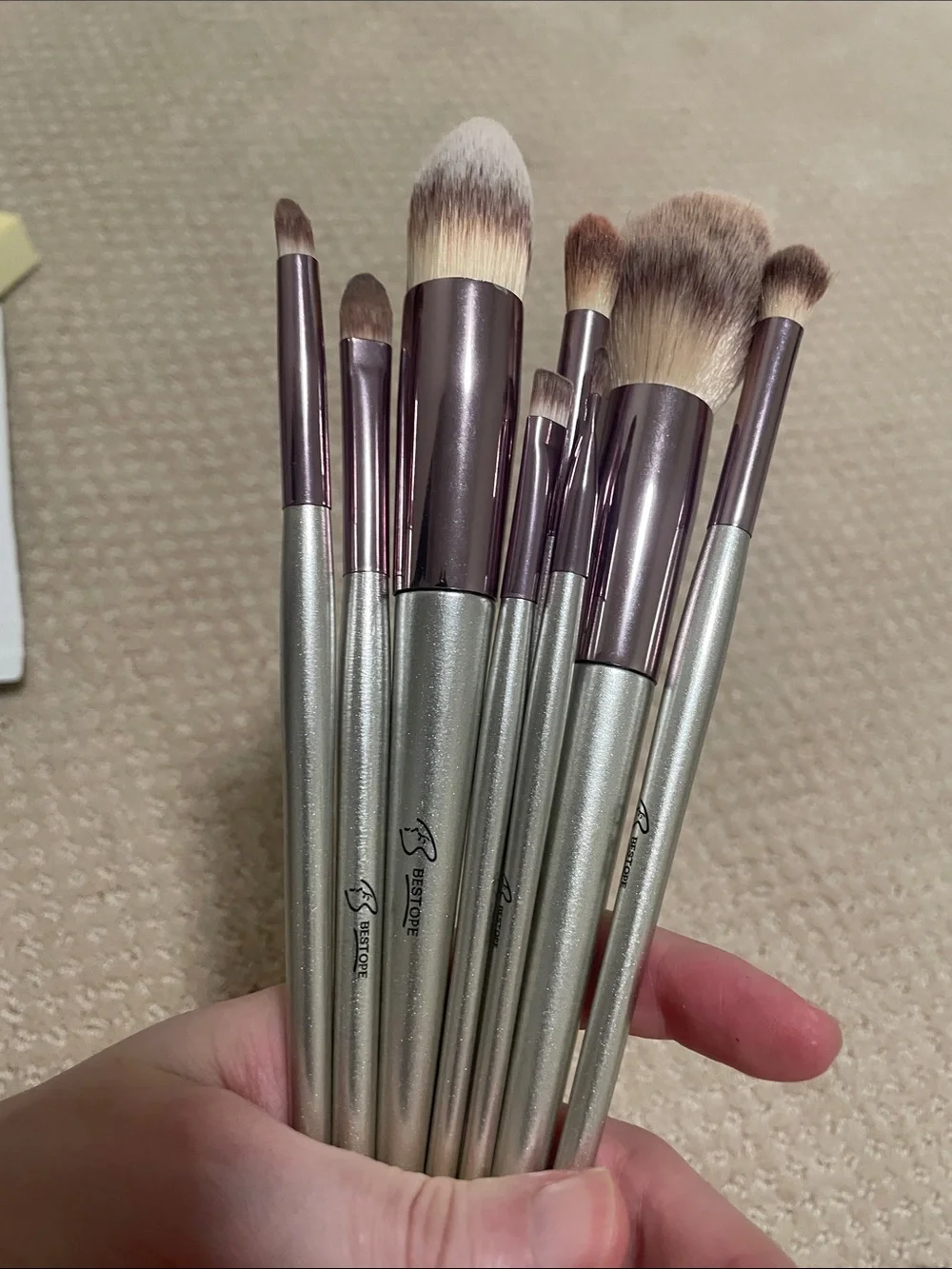 🖤5/$25 Silver Handle Makeup Brush Set - 8 Piece